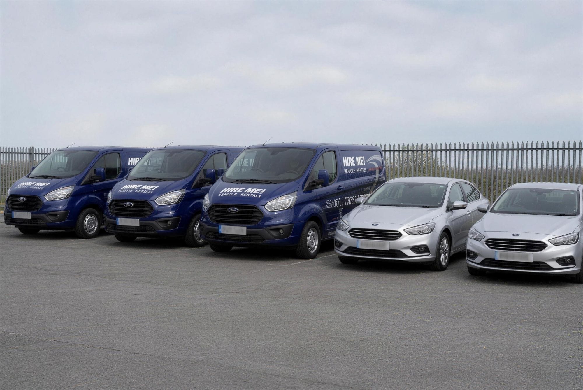 Wide view of the corporate hire fleet, showing breadth of vehicles across Cardiff and Merthyr Tydfil.